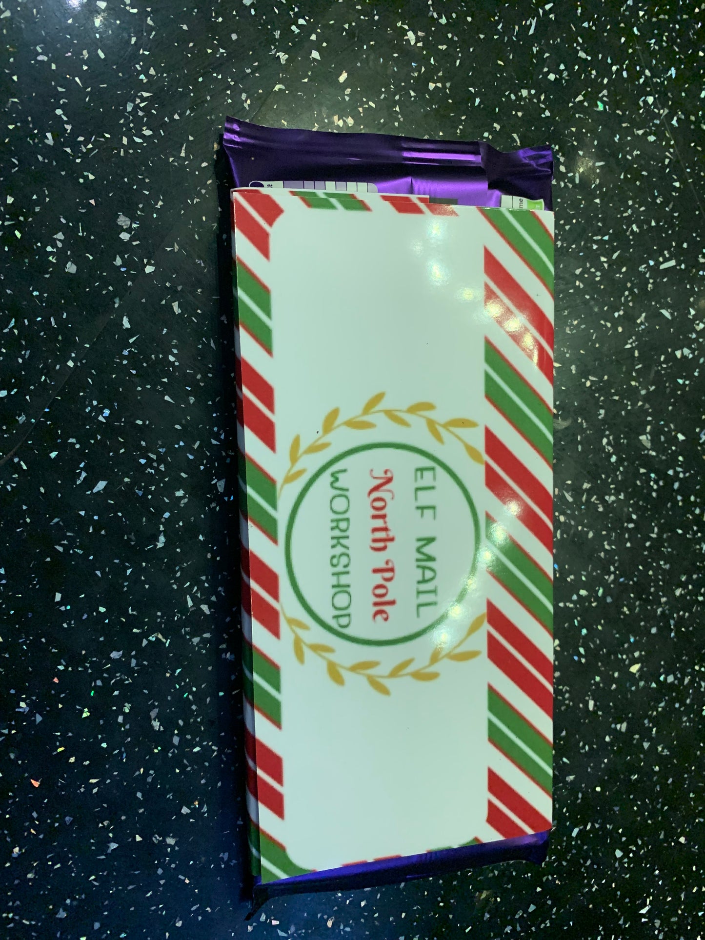 Elf return chocolate bar