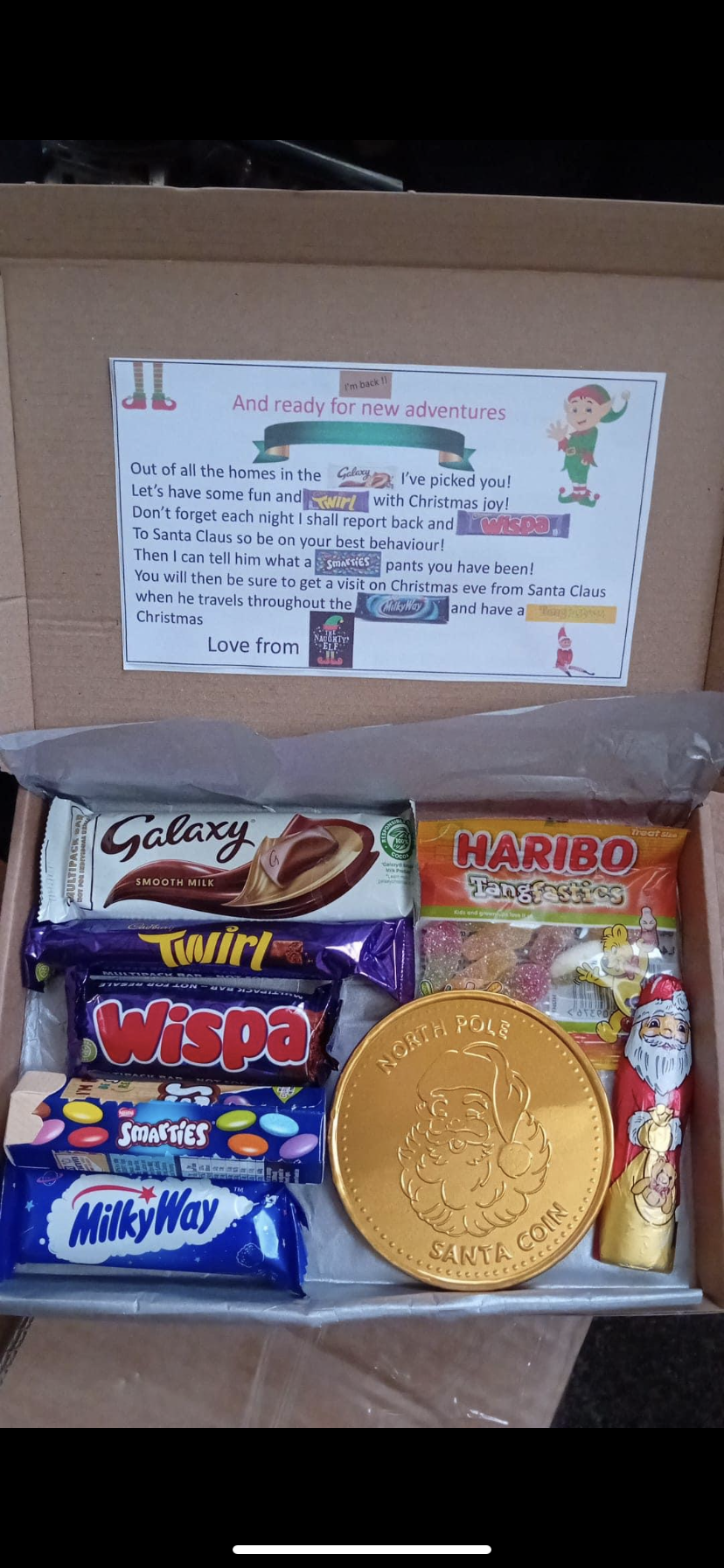 Elf return goodie boxes