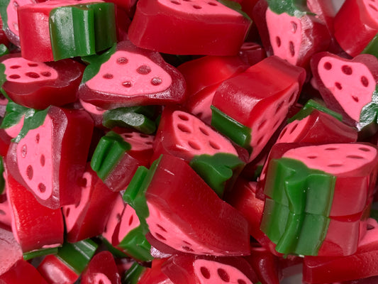 Strawberry liquorice slices 100g